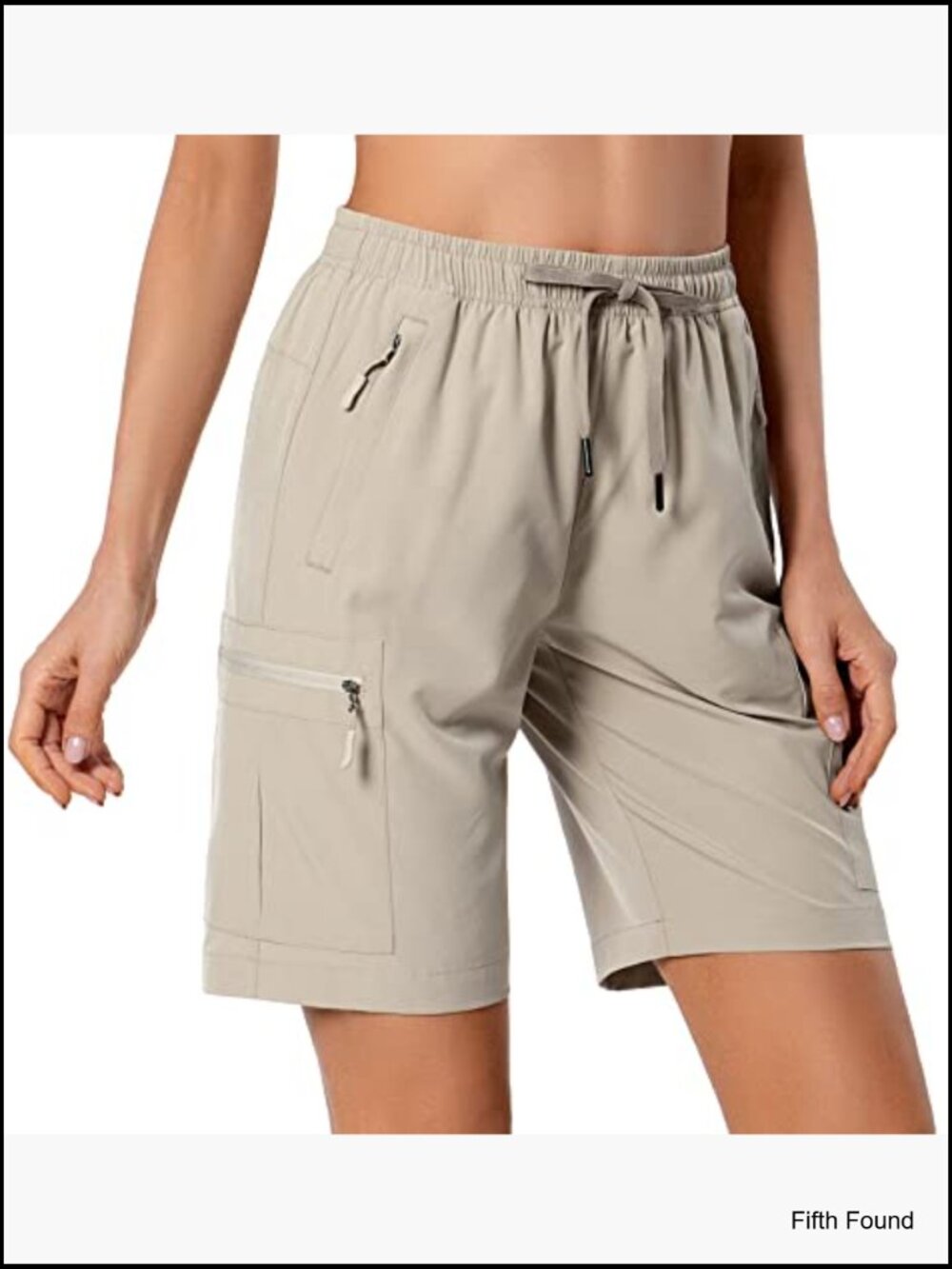 Women's Lightweight Quick Dry Hiking Cargo Shorts w/ 5 Zipper Pockets UPF 50+ - Picture 2 of 7